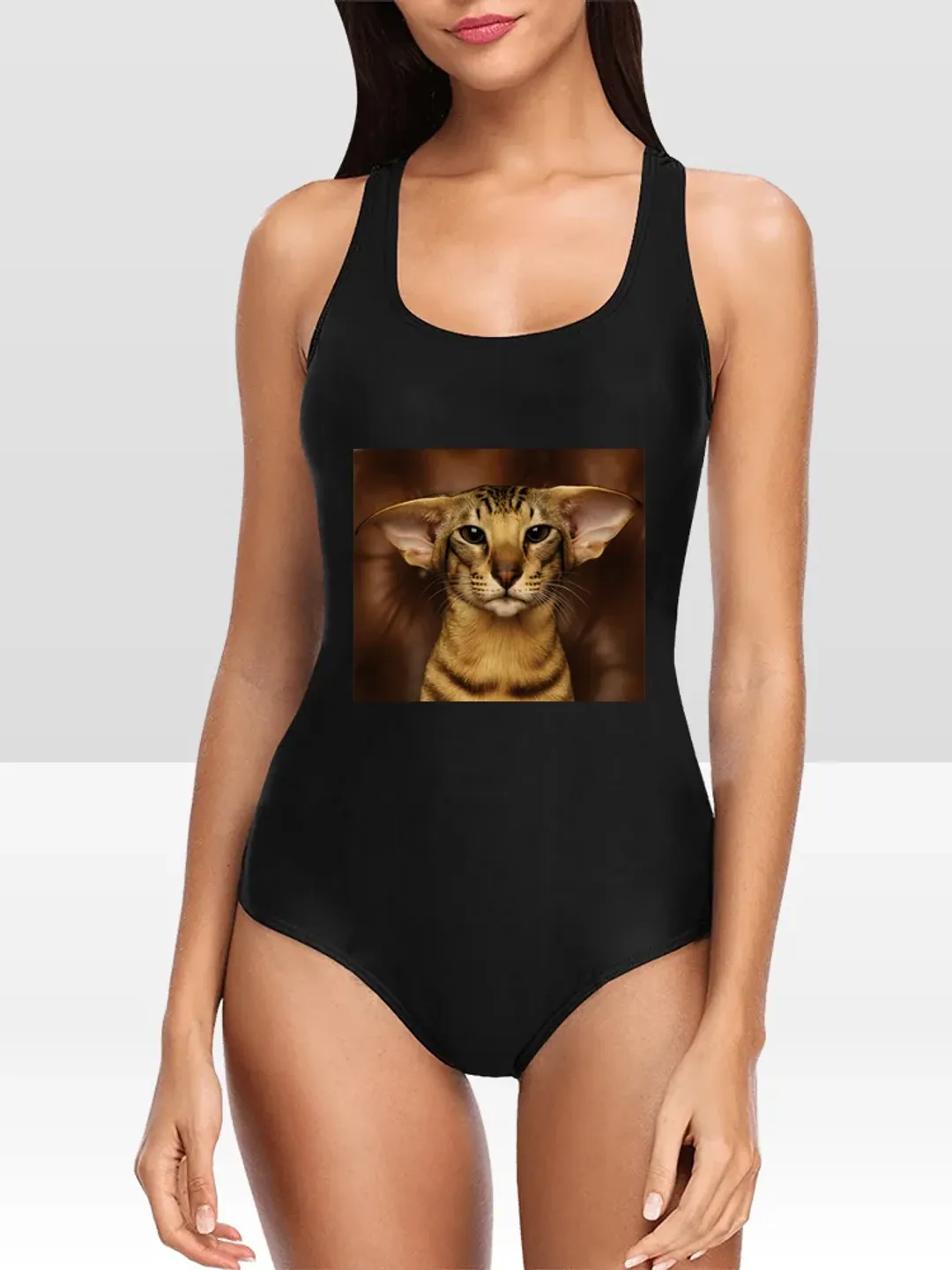 Oriental Cat One Piece Swimsuit