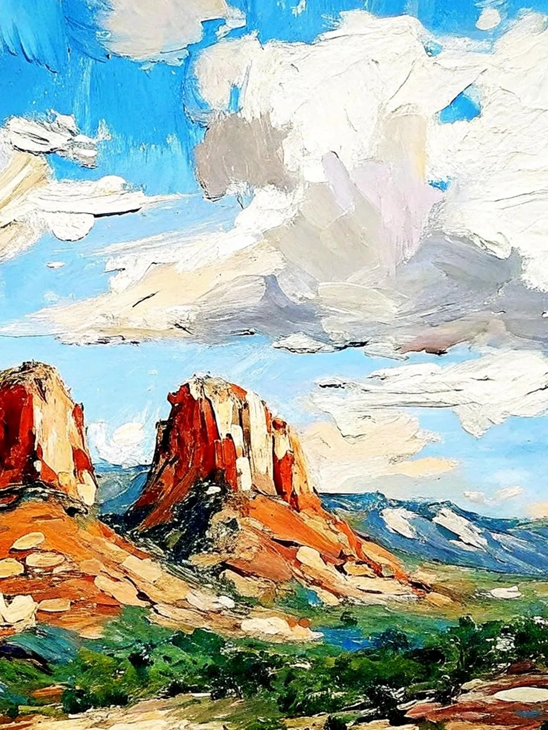 Arizona Painting Original Art Sedona Landscape Impasto Oil Painting Landscape Small Artwork Art Gift by ArtProkopaloSv