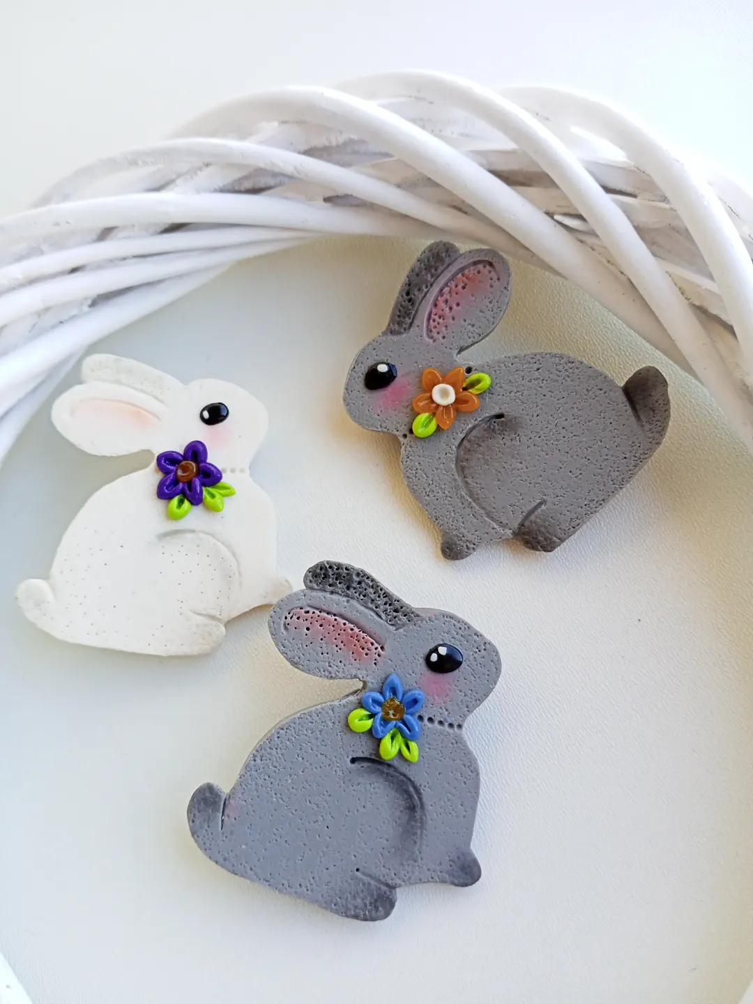 Bunny brooch/Little Bunny Brooch/Cute bunny birthday's gift/Children's brooch/Animal gift/Polymer clay bunny brooch/Brooch on the hat
