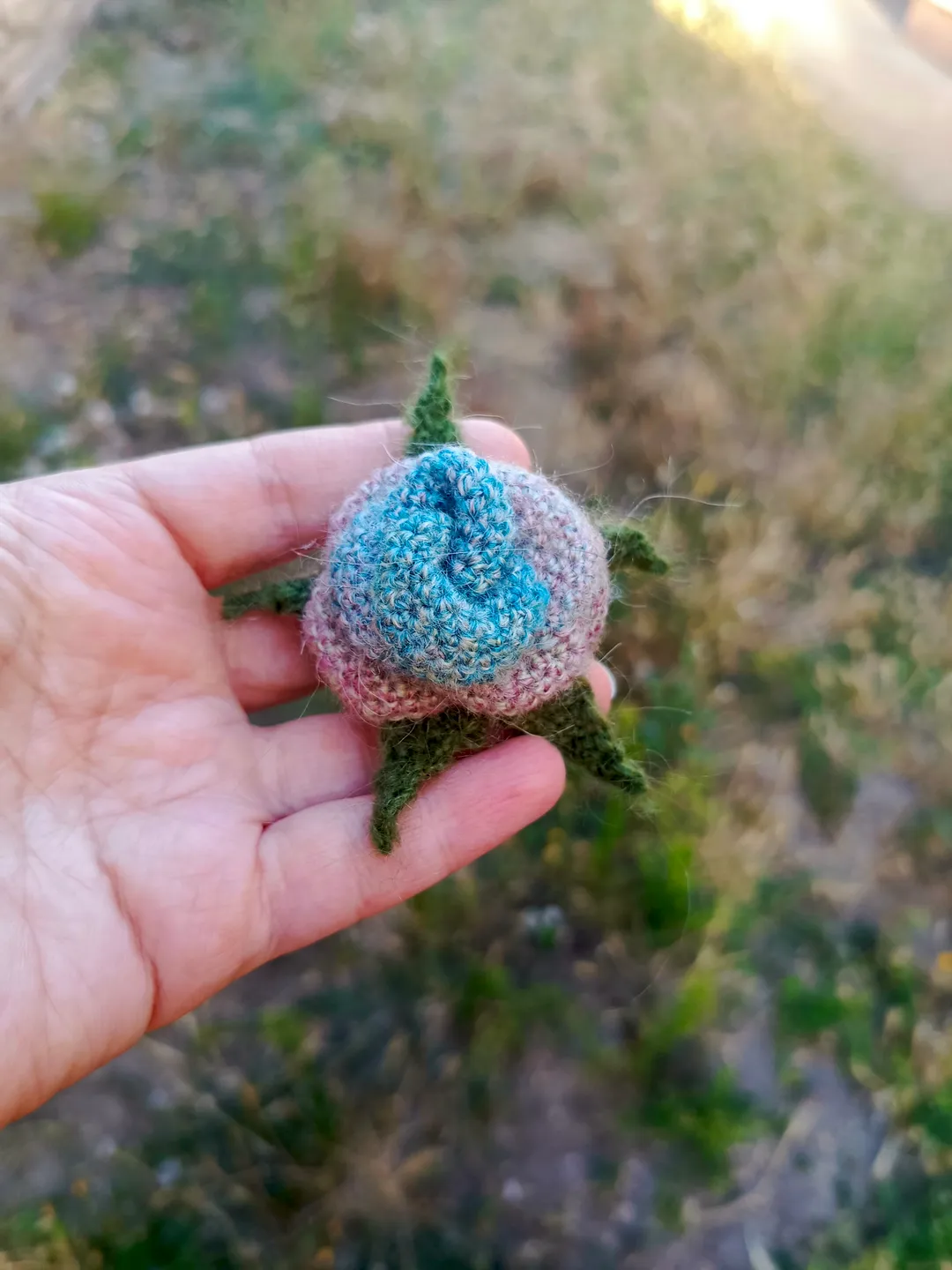 Pattern Crochet Rose Brooch