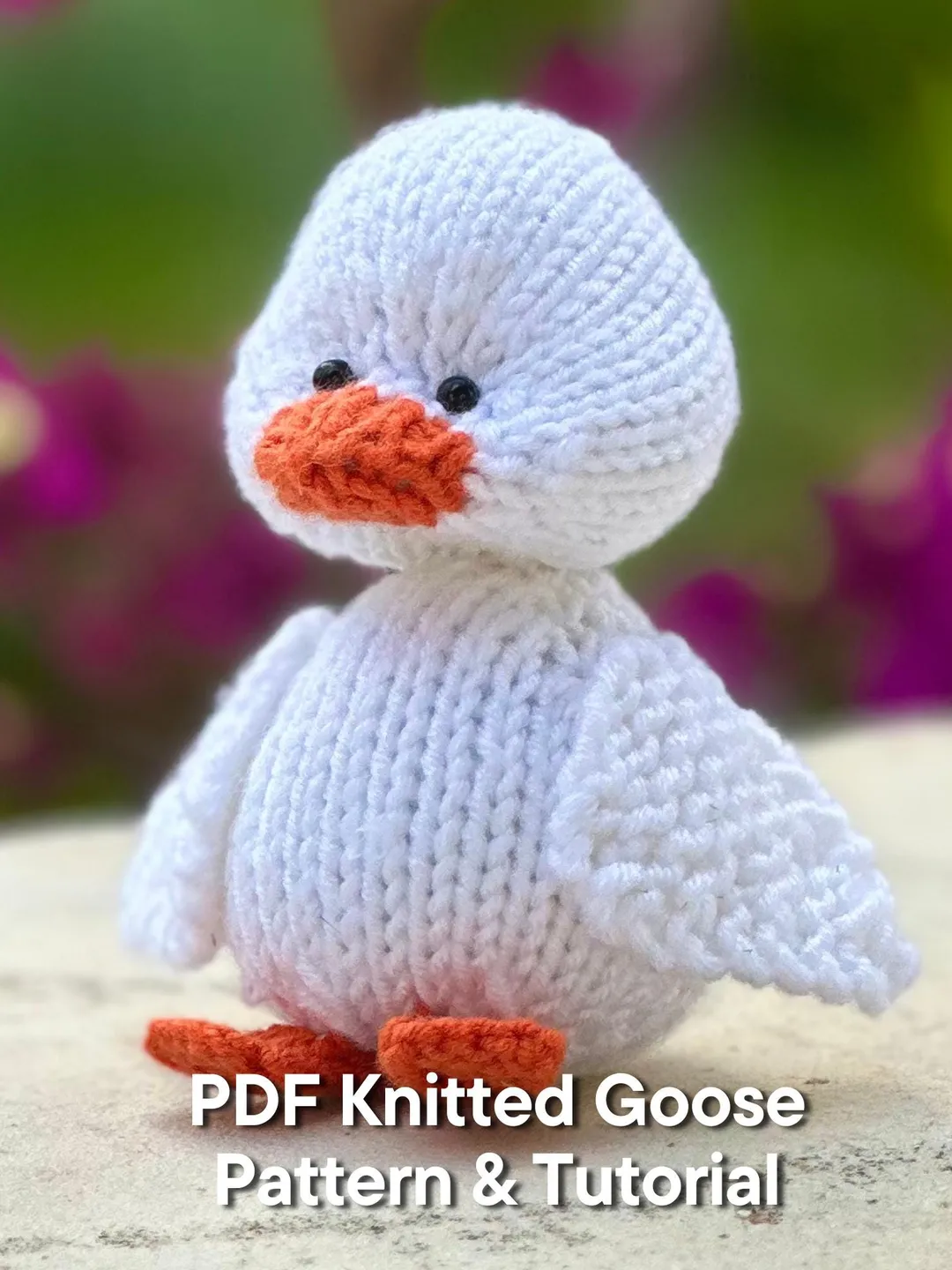 PDF Goose Knitting Pattern, Knitted Toy Tutorial, Knitted Animal Pattern, Chick Duck