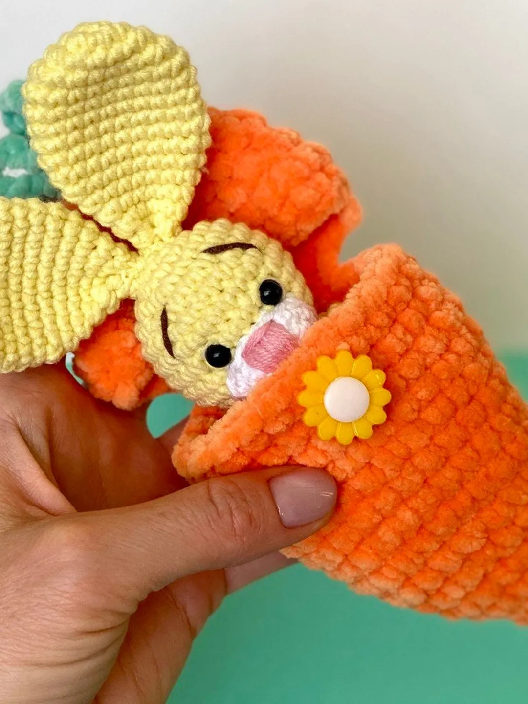 Crochet pattern Bunny in carrot - Easter Amigurumi rabbit pattern - tiny stuffed toy - plush pattern - English Pdf  - Easter gift