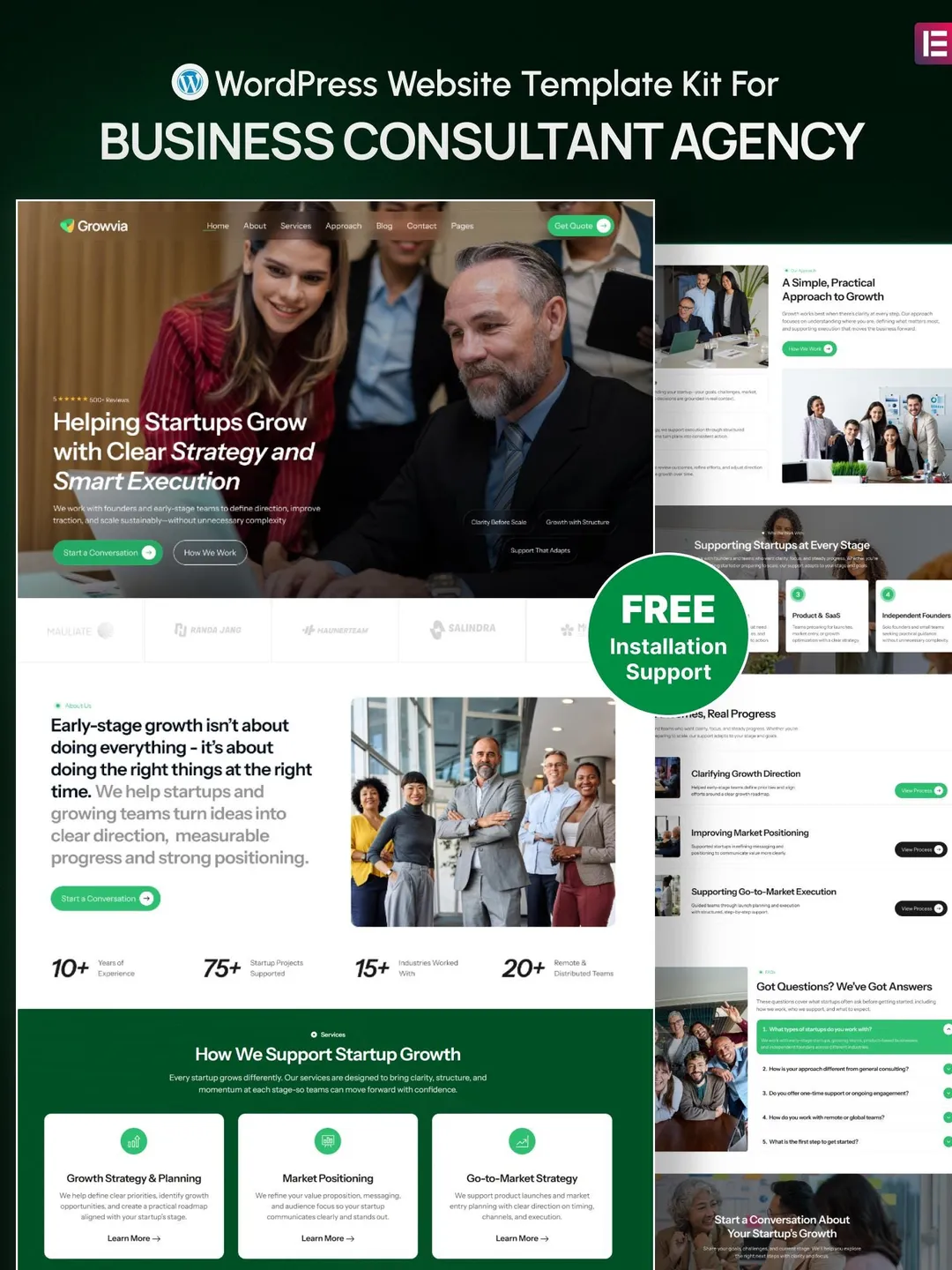 Business Consultant WordPress Elementor Template Kit | Corporate ...