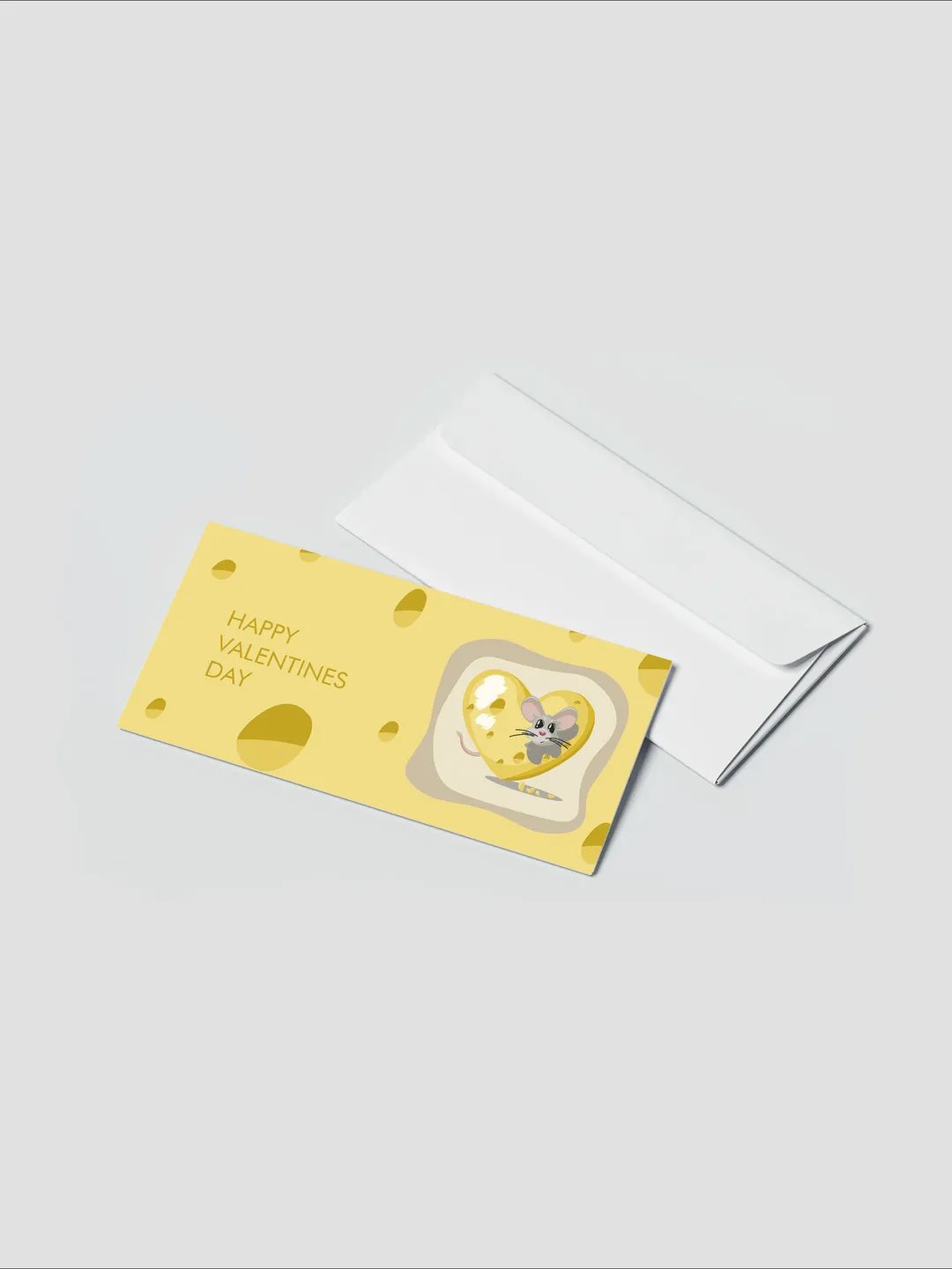 Mouse in the heart postcard