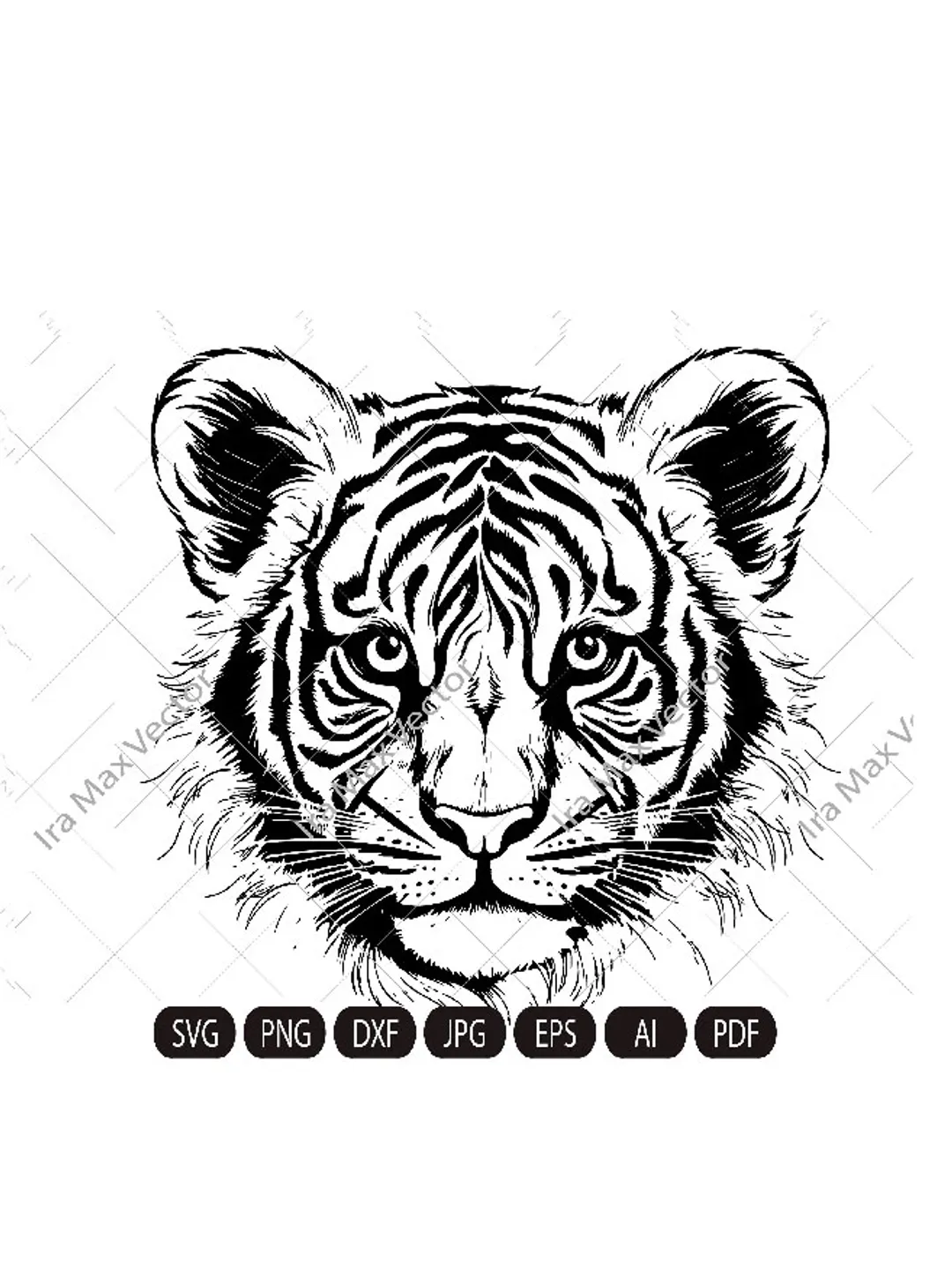 Baby tiger svg, tiger cub face svg, tiger baby, Tiger, Nursery Decor, Safari African Animals, tiger Cub, Nursery Wall Art,Kids Printable Art