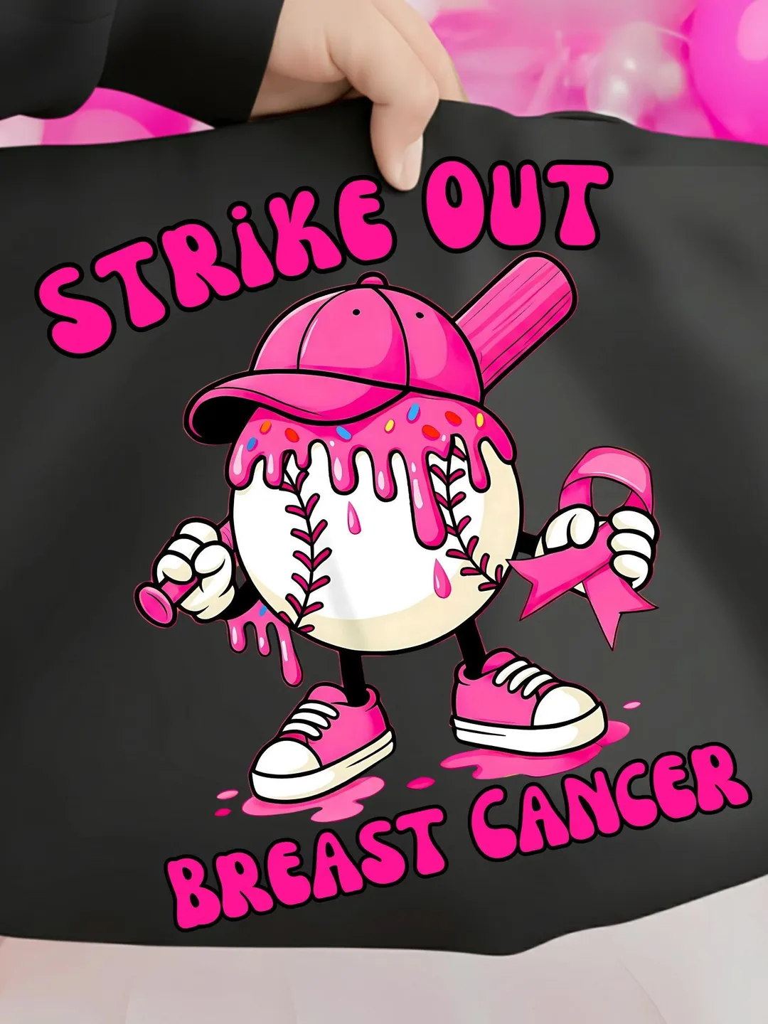 Strike Out Breast Cancer PNG, Baseball Pink Ribbon Awareness, Sport ...