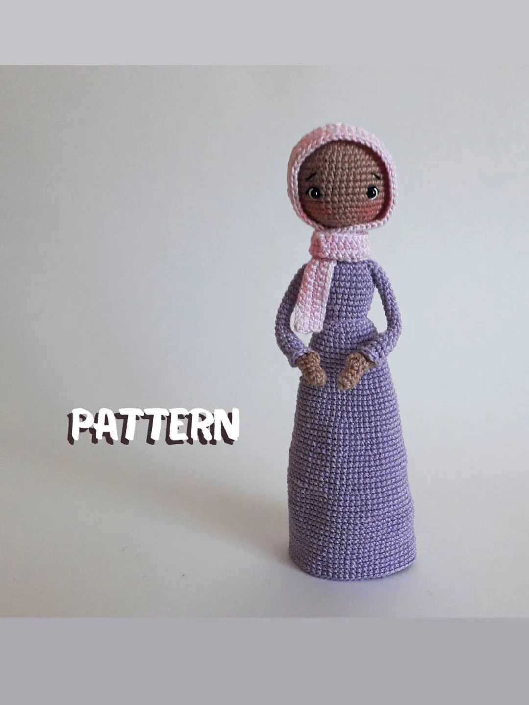 Pattern Crochet Doll in Hijab, Islamic Crochet Doll, Pattern Muslim Girl