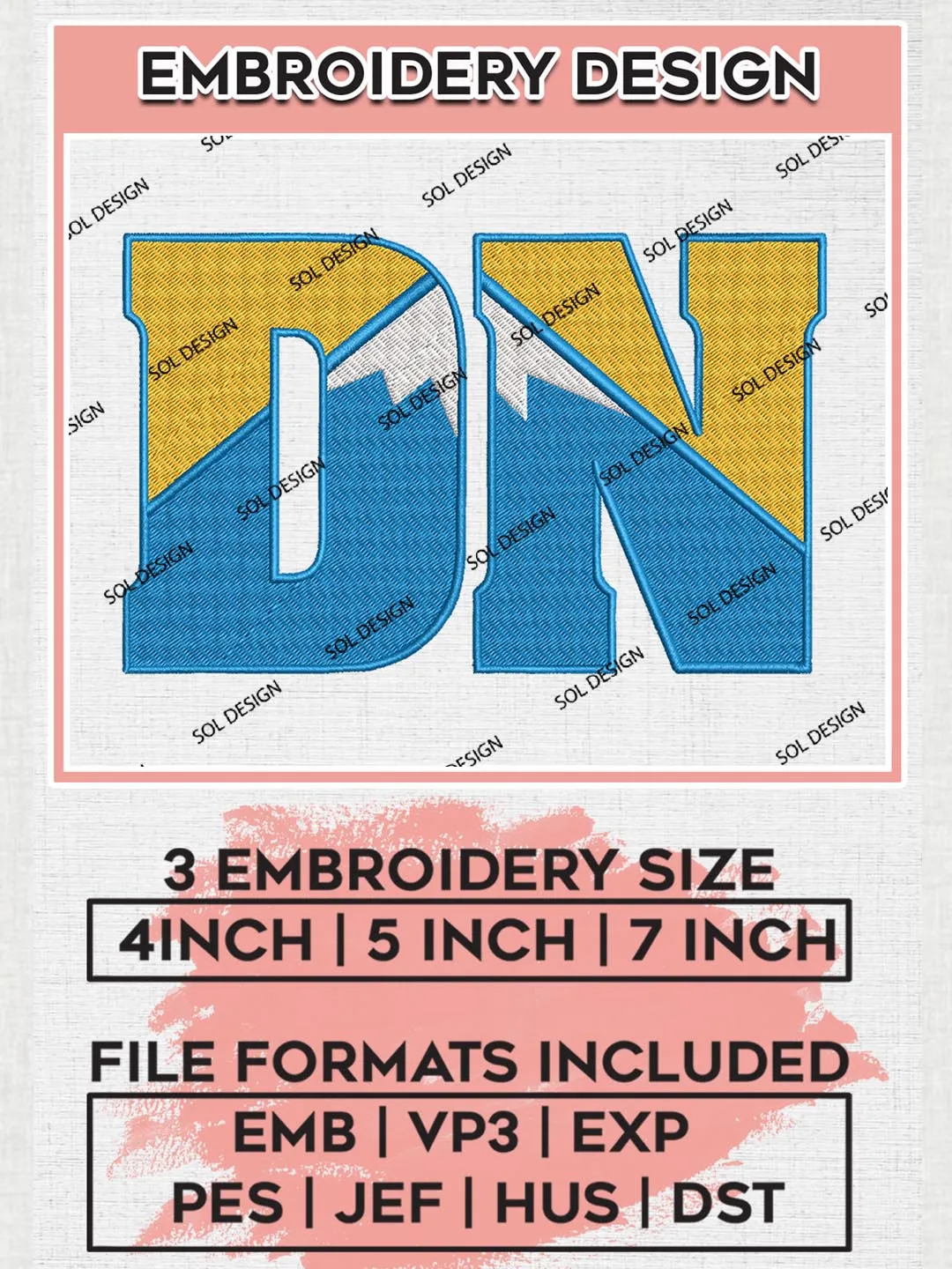 Denver Nuggets Embroidery Designs, NBA Logo Embroidery Files, NBA Nuggets, Machine Embroidery Pattern, Digital Download