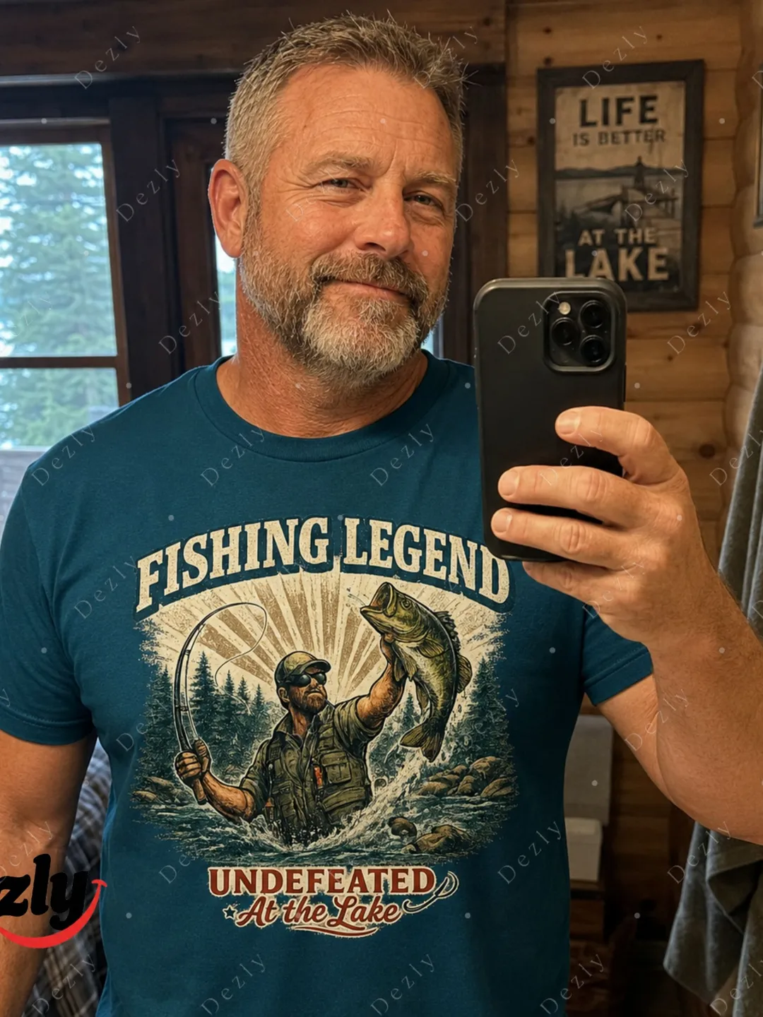 Fishing Legend Shirt, Bass Fisherman Gift for Men, Retro Lake Life