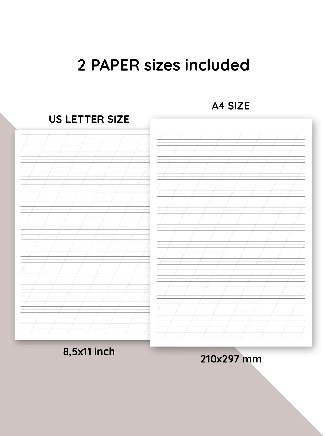 Paper Lettering Sheet Calligraphy hand lettering sheets. Printable calligraphy practice ...