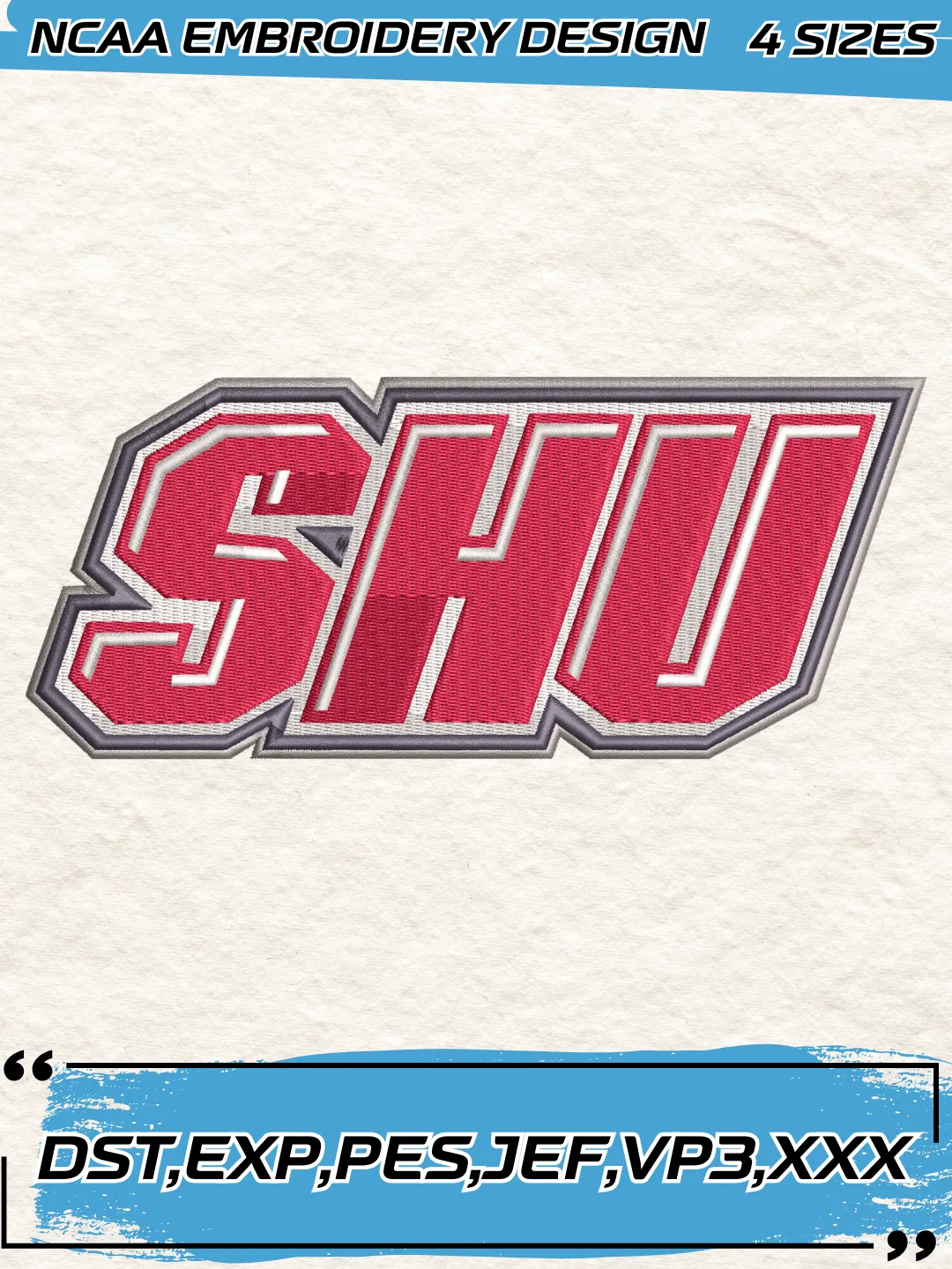 Sacred Heart Pioneers Primary Logos Embroidery Design,NCAA Logo Embroidery Design,Machine Embroidery Design File,4 Sizes, Digital Download