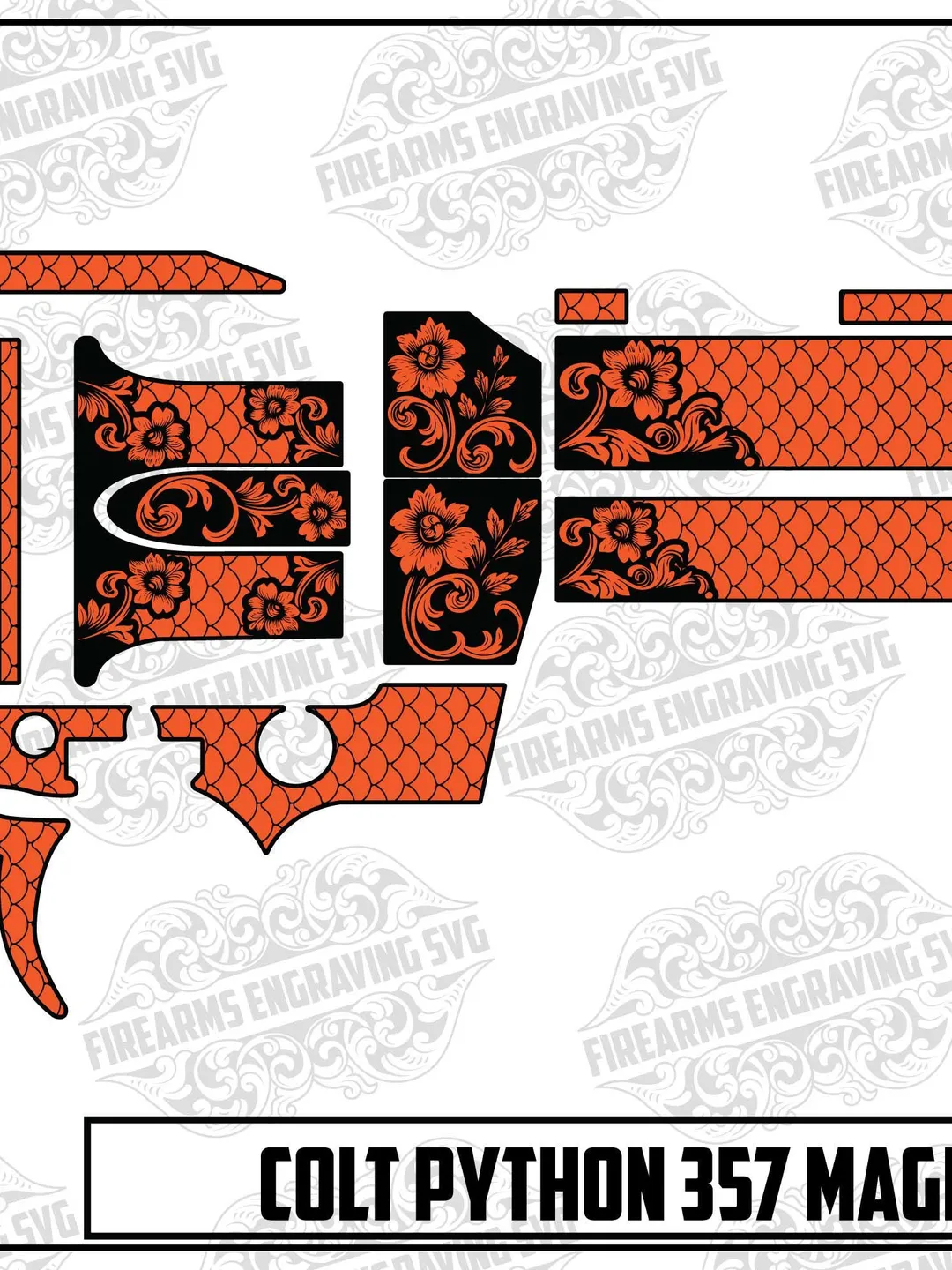 colt python 357 Magnum 4.25” Engraving Design SVG - Instant Digital ...