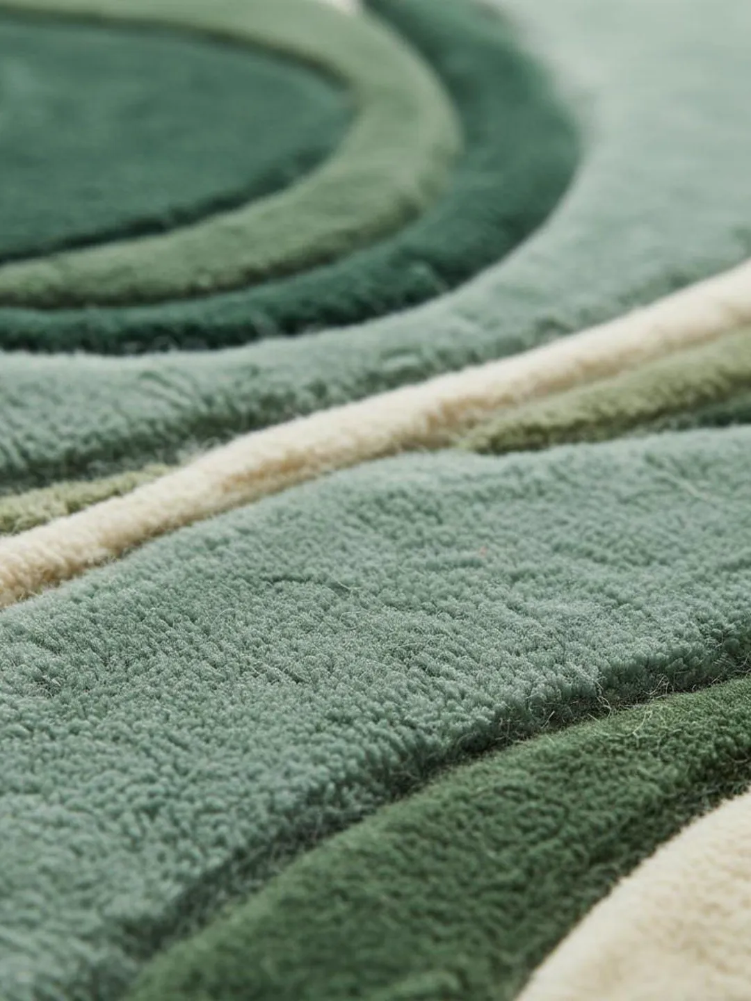 Hand Tufted Green Wave Rug | Modern Abstract Wool Area Rug | Custom ...