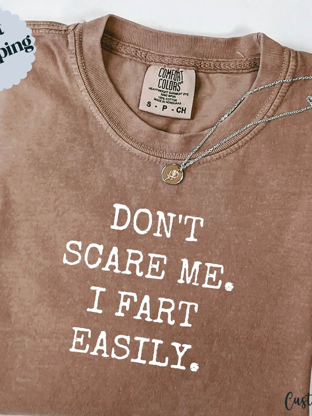 Comfort Colors Sarcastic T-Shirt, Don't Scare Me Funny Graphic Tee