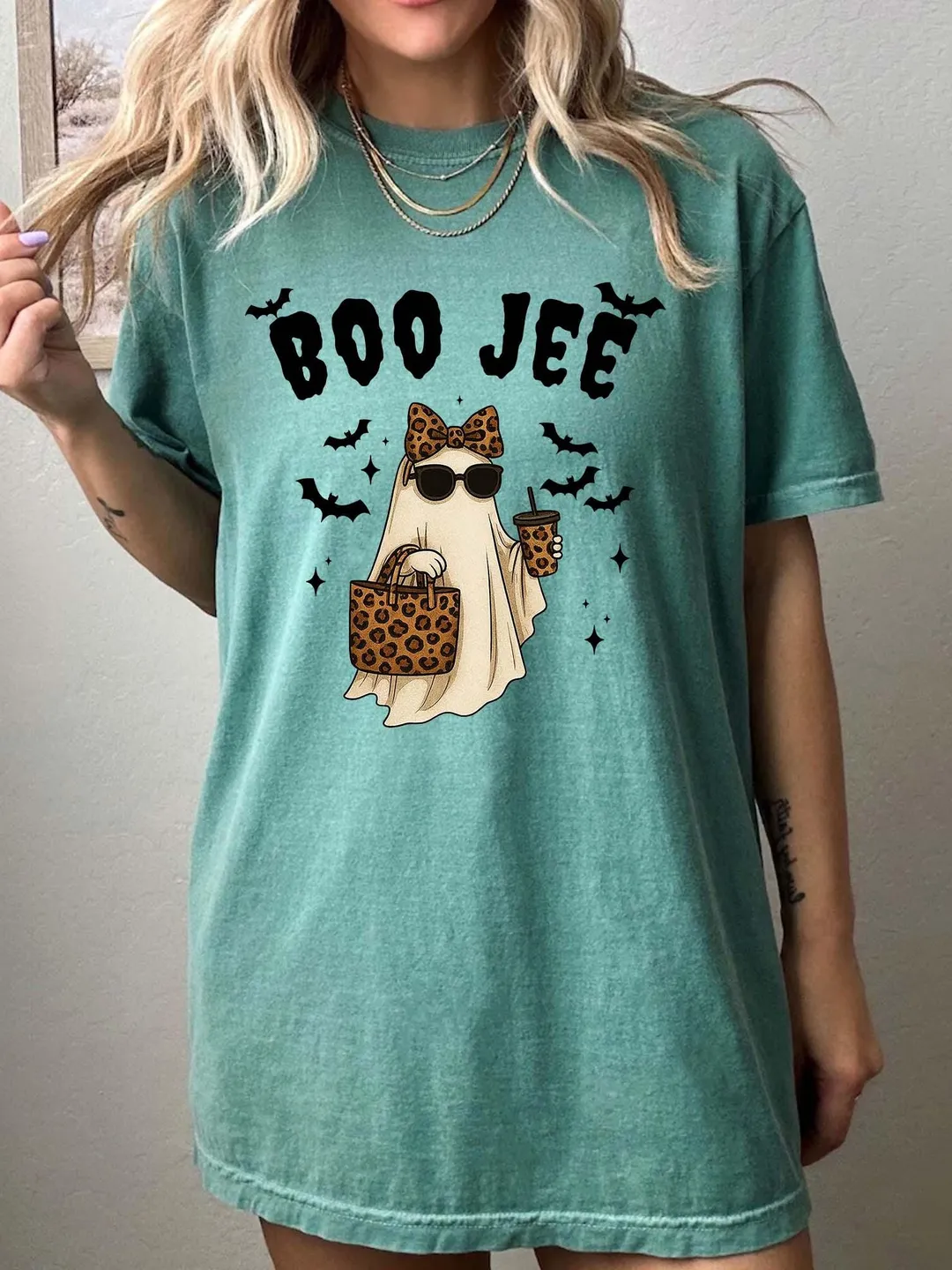 Comfort Colors Halloween Ghost Tee, Spooky Season Shirt