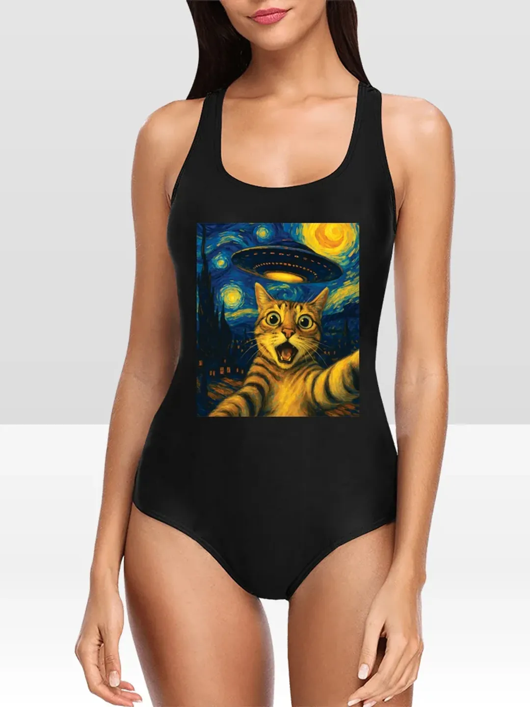 Cat Meme Y2K One Piece Swimsuit