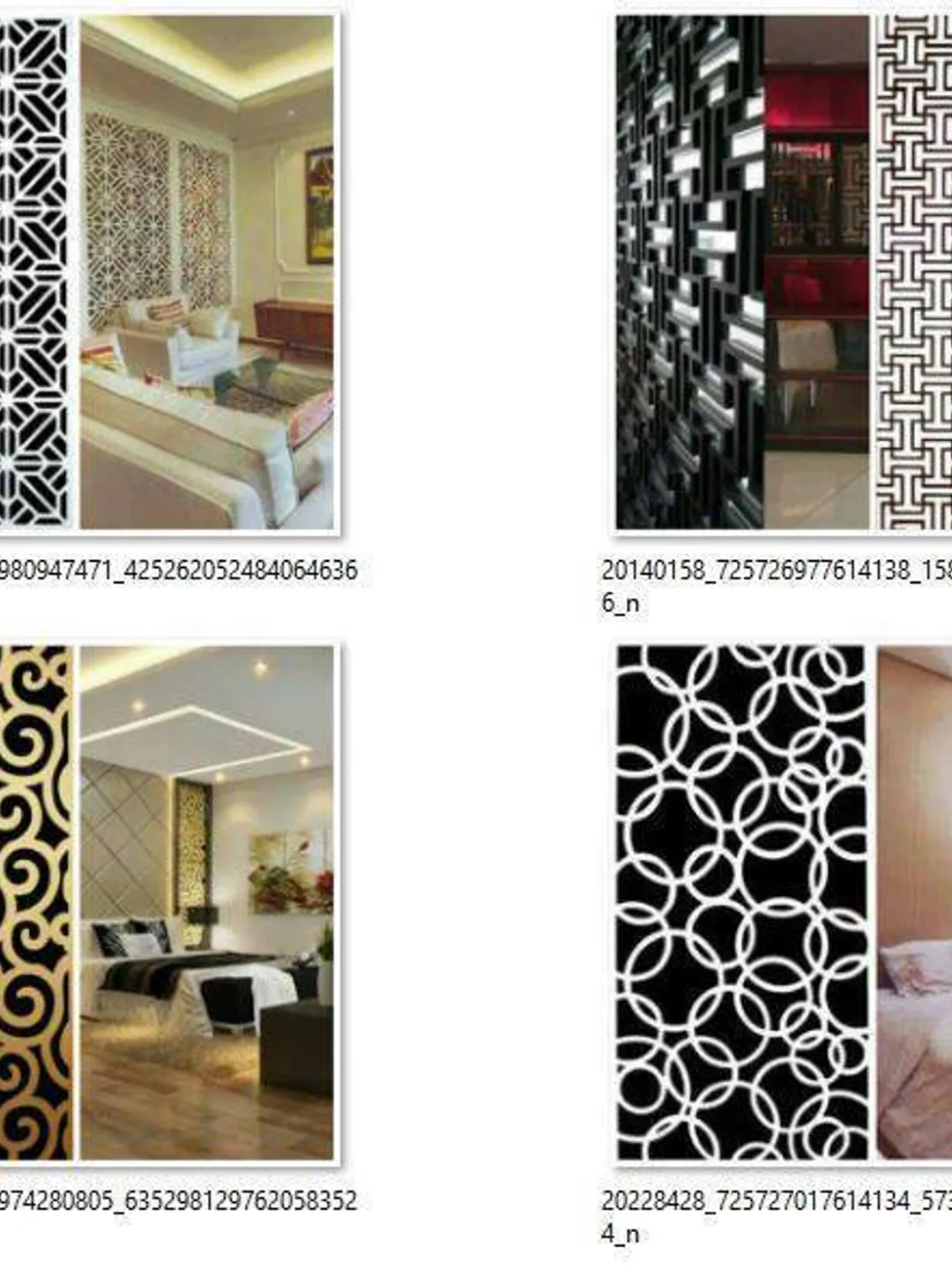 Digital Template Cnc Router Files Cnc 4 Types of Partitions Files for Wood Laser Cut Pattern