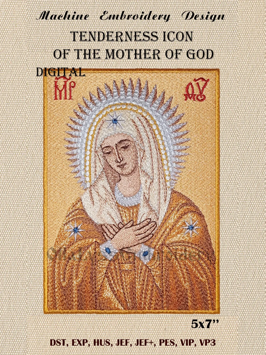 Tenderness Icon embroidery design