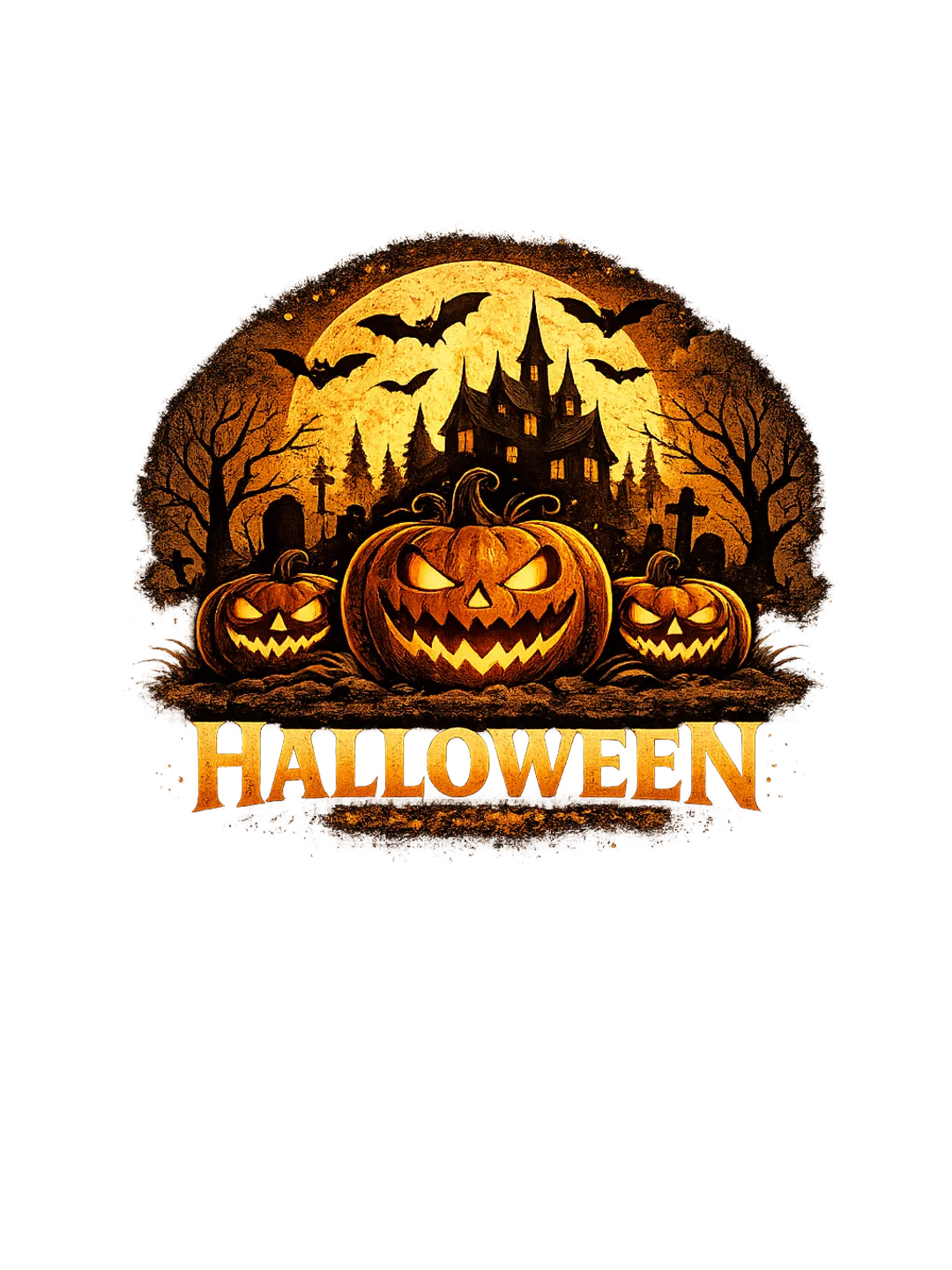 Halloween Pumpkin T-Shirt Design