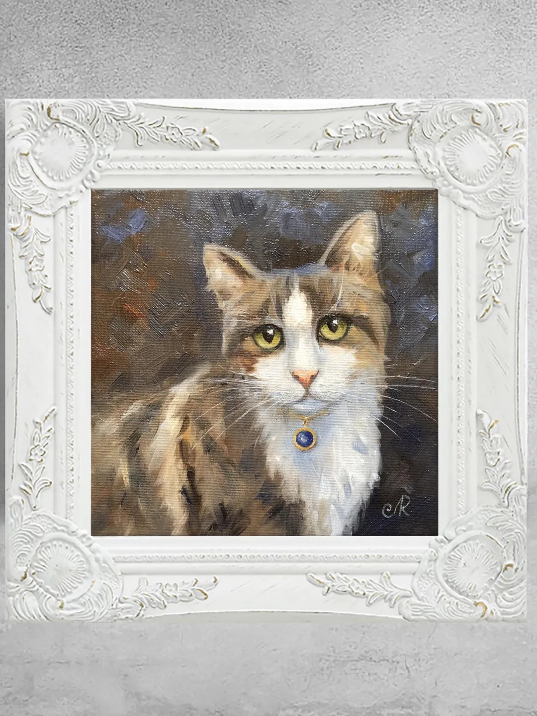 Cats Oil Painting Original Cat Portrait Animal Wall Art Pet Portrait
