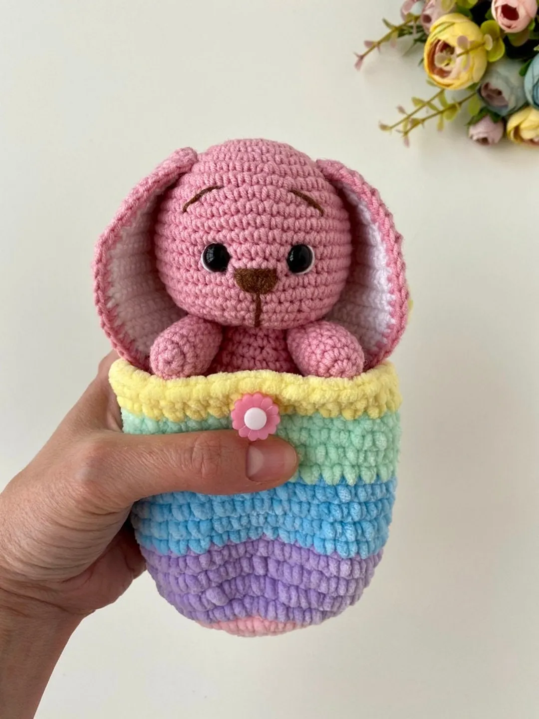 Crochet pattern Bunny in egg - Amigurumi rabbit pattern - stuffed animal - English Pdf tutorial