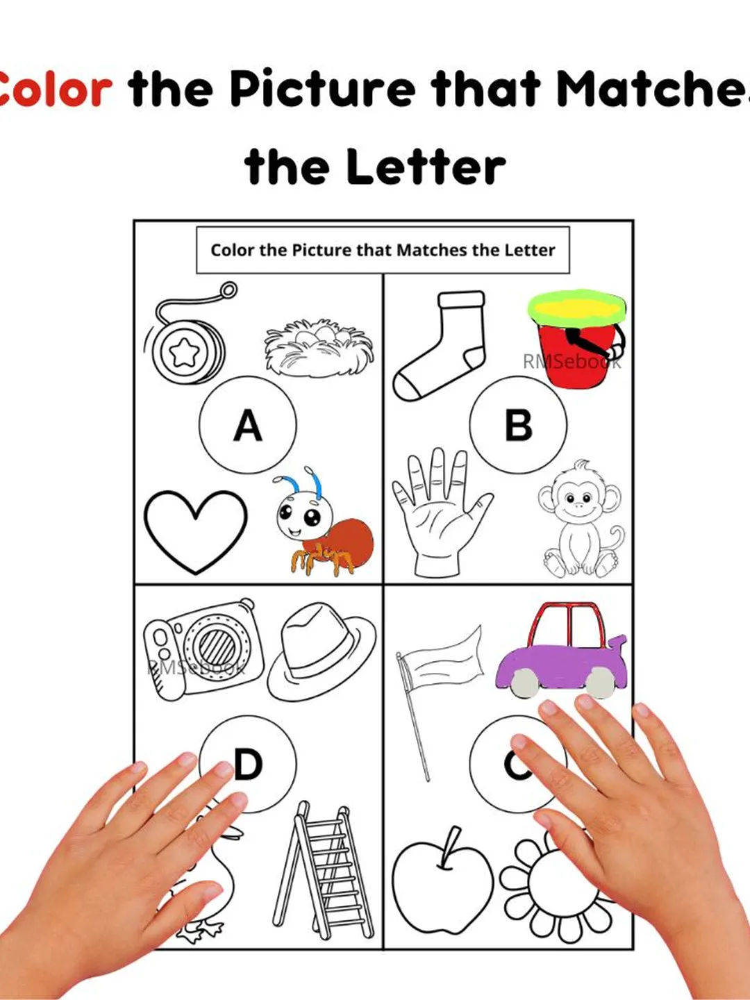 Alphabet Matching Worksheets for Kids | Letter Recognition A–Z Activity ...