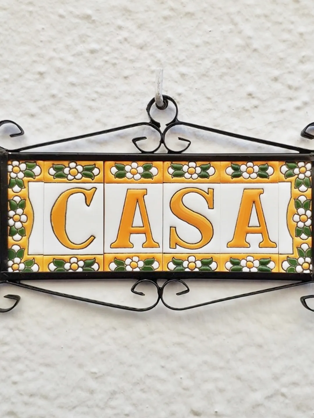 Ceramic letters and numbers 7.5cm. (3") for the wall - Hand-glazed in Spain - "ARTECER-Amarillo" models - Ceramic letters number -