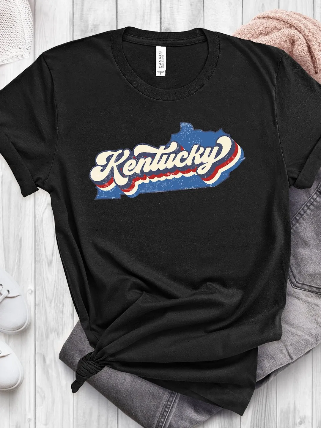 Vintage Kentucky Map T-Shirt: Kentucky Pride, College Fan Shirt
