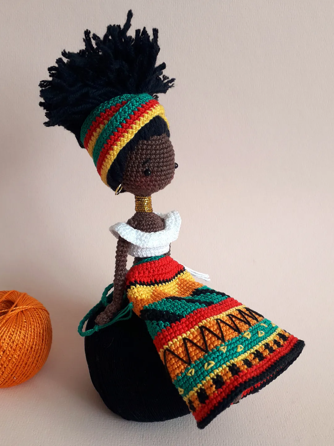 Pattern African Doll, Pattern Crochet African doll, Pattern Black Doll
