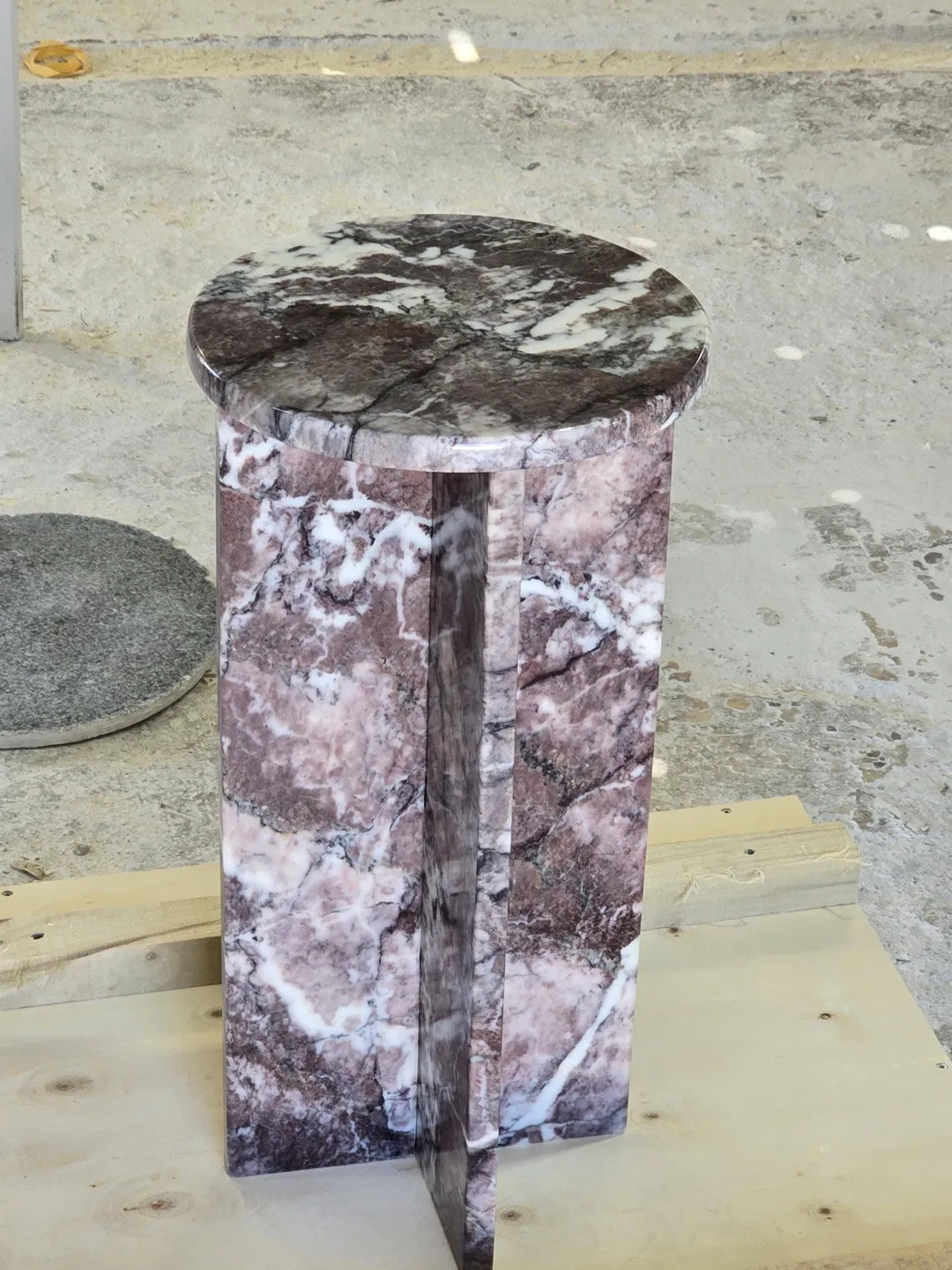 Dark Calacatta Viola Marble side table, end table,nightstand italian marble 100% Handmade Product