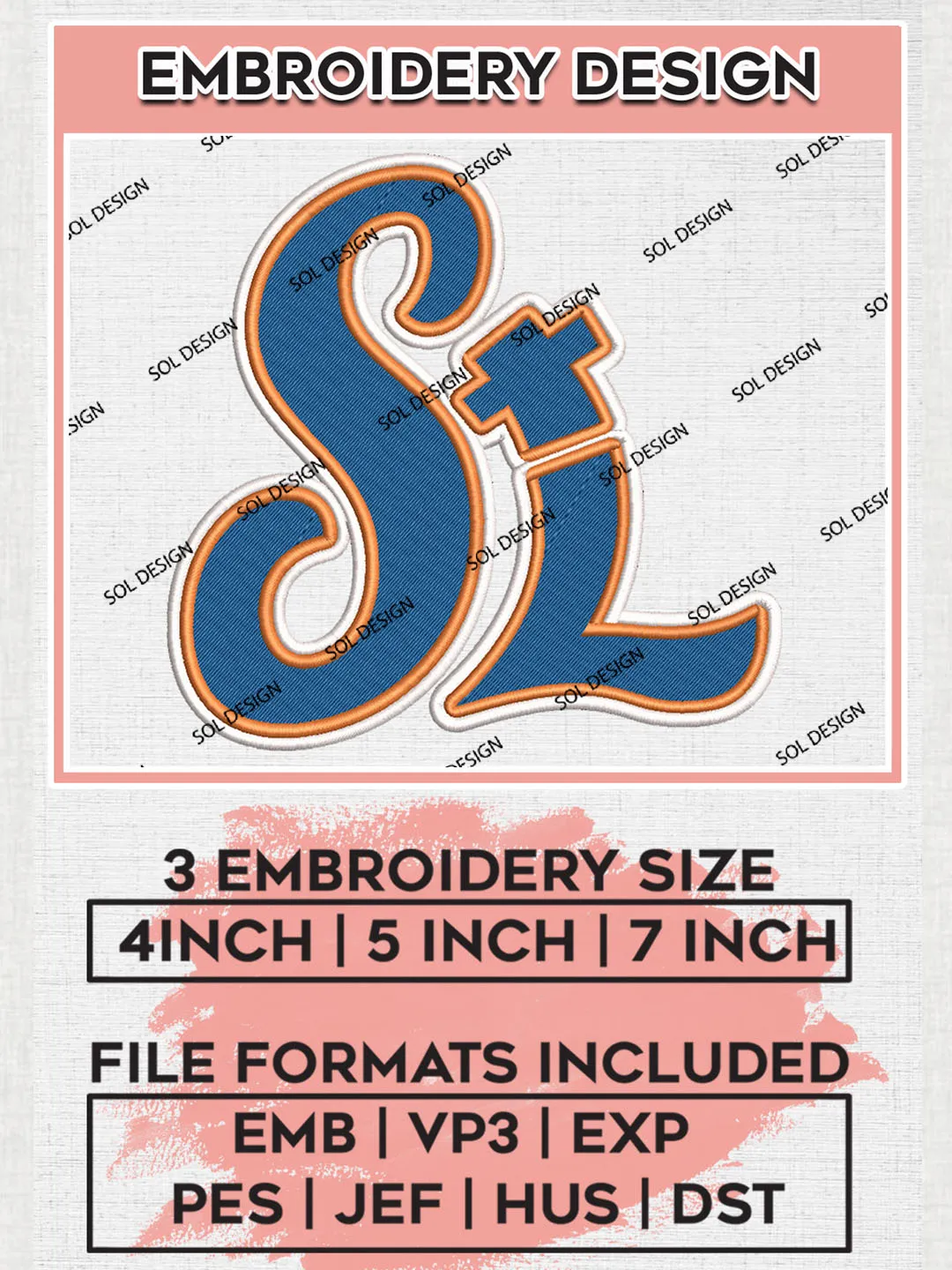 MiLB St. Lucie Mets Embroidery Design Files, MiLB St. Lucie Mets Logo, Minor League Baseball Logo Embroidery Designs, MiLB embroidery designs, Machine embroidery designs, Digital Download