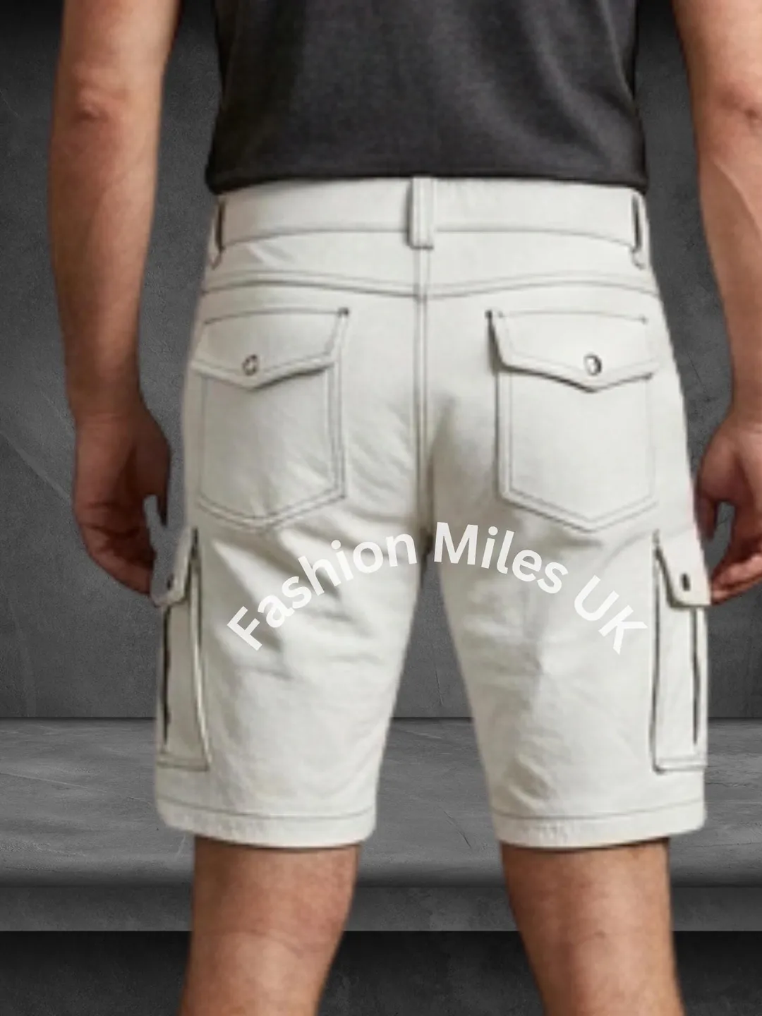 Men's Genuine Black Sheep Leather Short High Quality Handmade Real