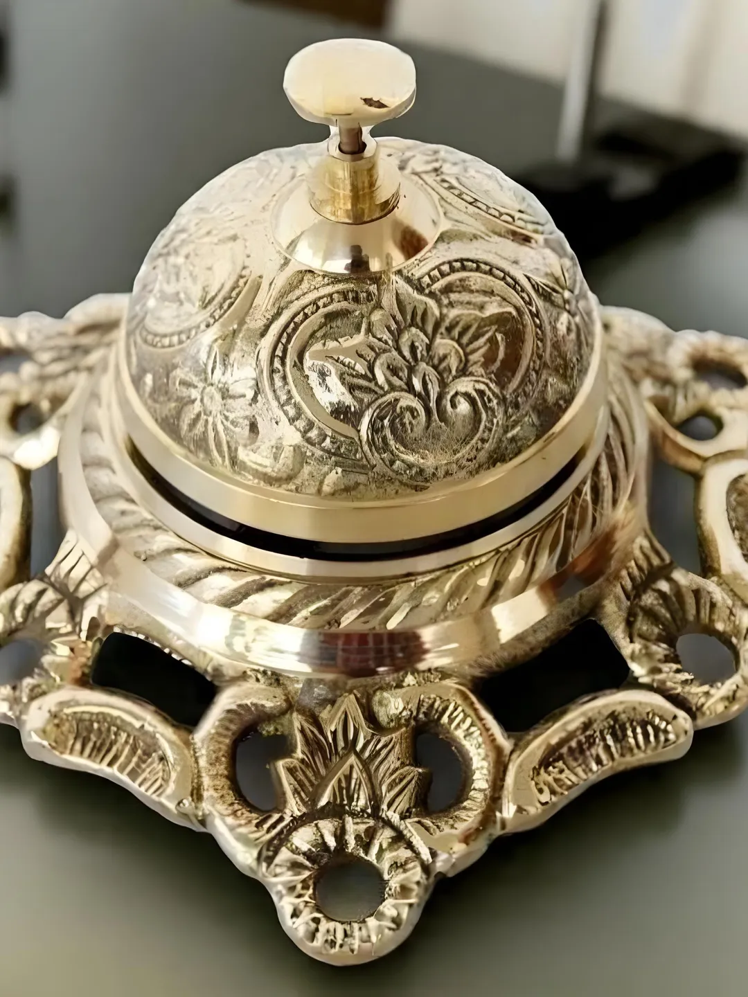 19th Century English Sterling Silver Desk Bell Reception Service Bell - View #11