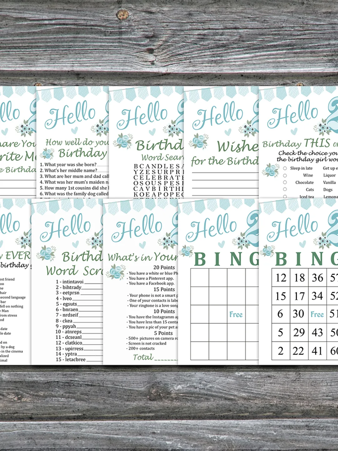 25th Birthday Party Games bundle,Adult birthday games package,Printable Birthday Games,INSTANT DOWNLOAD