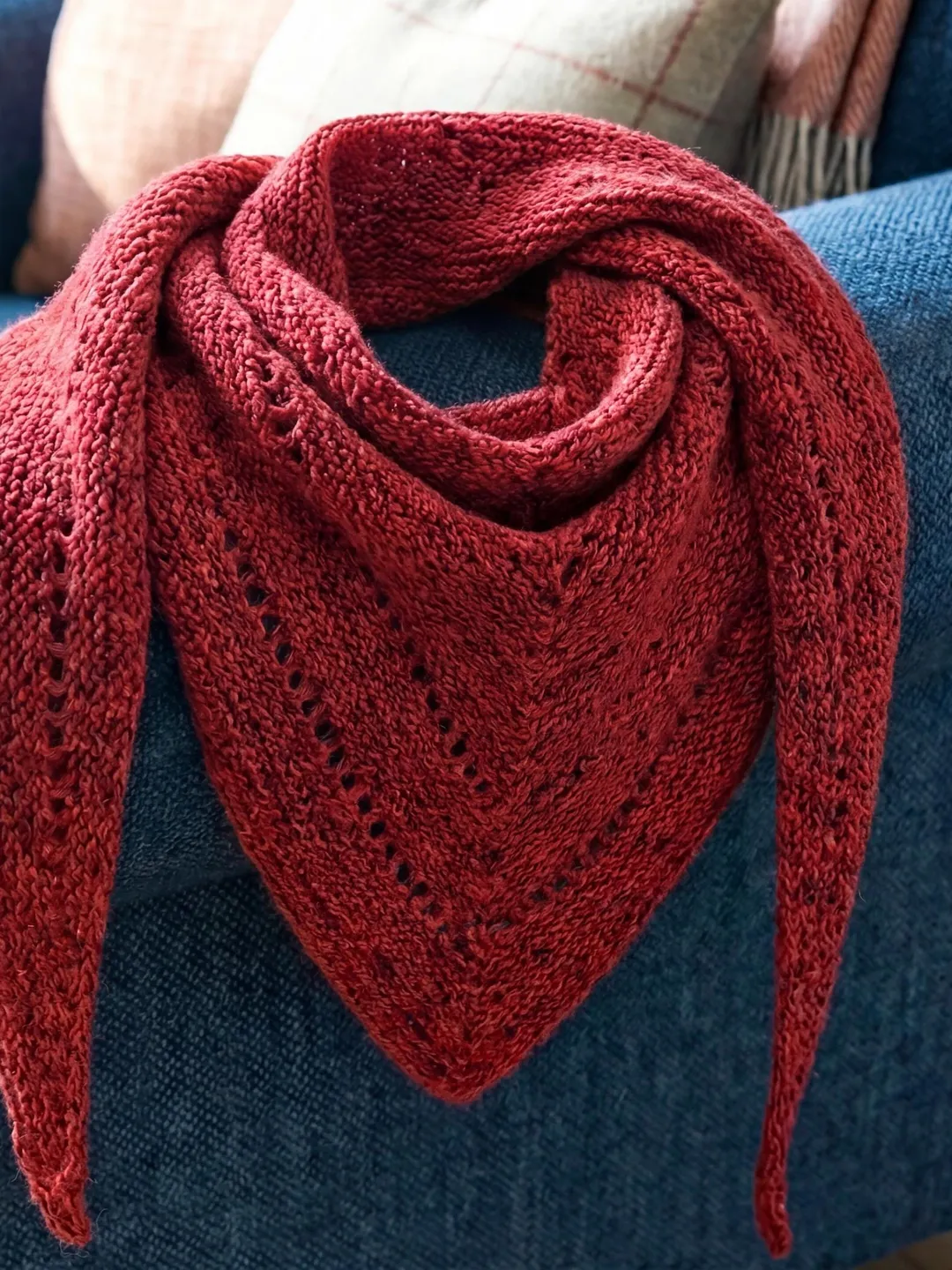 Easy Triangle Scarf Knitting Pattern PDF, Knit Neck Scarf, DIY knitted ...