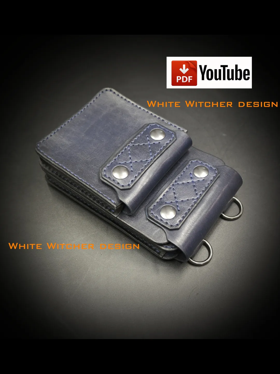 Double belt bag - waist bag - leather pattern.BG37