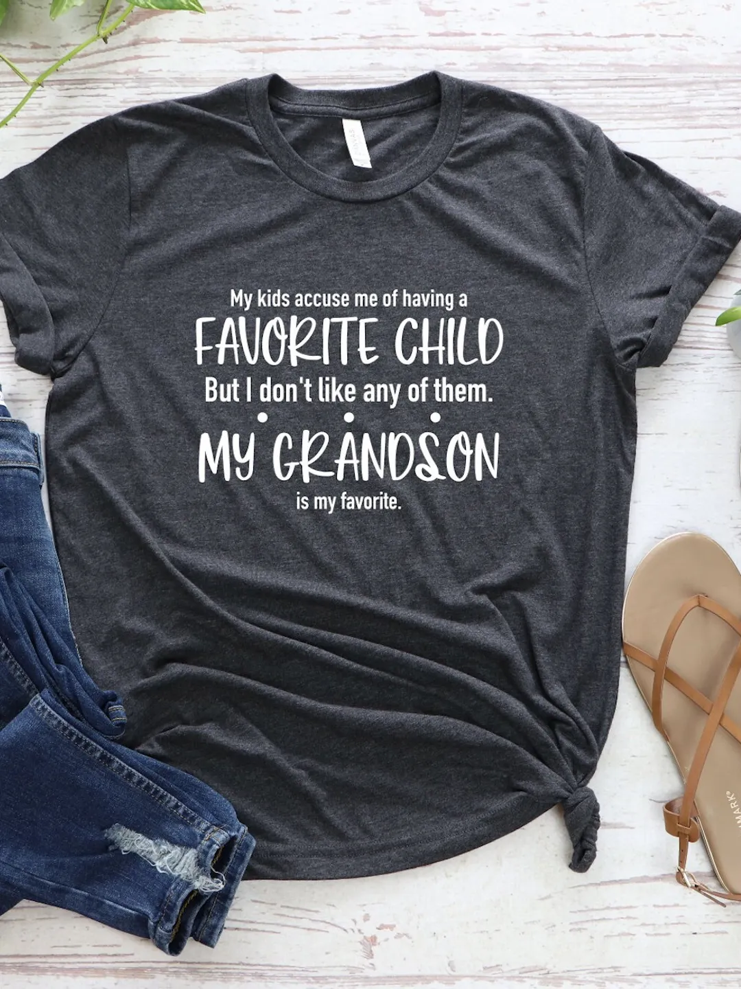 Grandma and Grandson T-shirt: Favorite Saying (Multiple Colors)