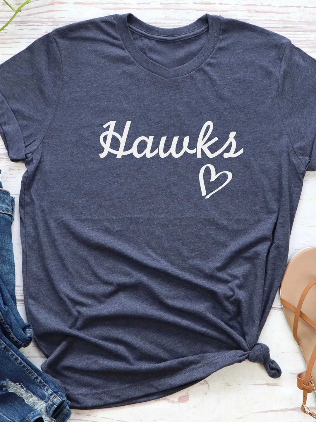 Custom Team Name with Heart T-Shirt, School Spirit Wear Graphic Tee, Personalized Football Team Shirt Custom School Mascot Shirt