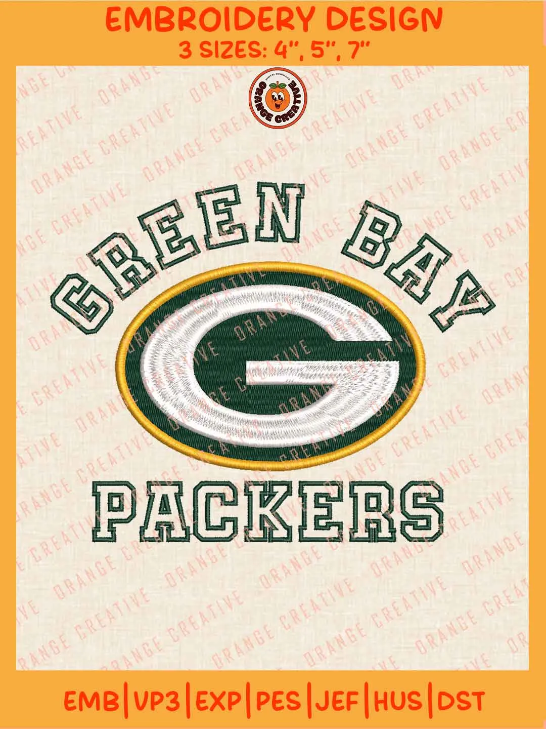 NFL Green Bay Packers Team Word Logo Embroidery Files, Green Bay Packers Football Team Embroidery Designs, NFL Packers Machine Embroidery Files, NFL Football Team Machine Embroidery Files, Digital Download