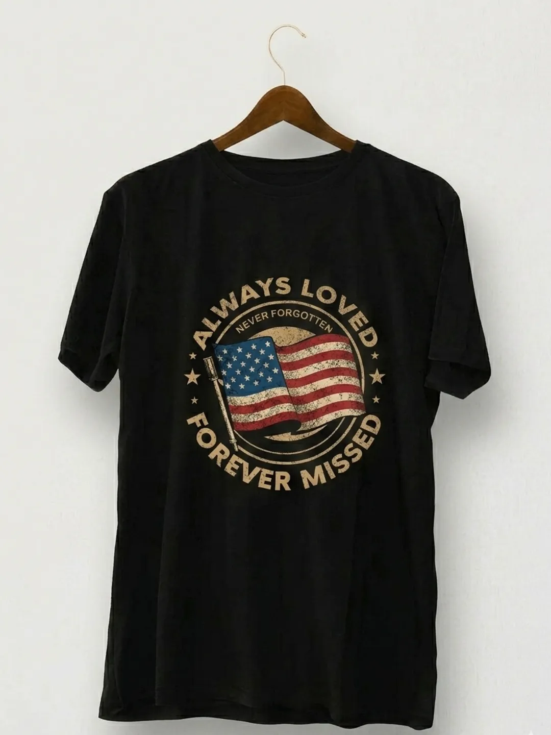 T-Shirt Design Memorial Day | Patriotic USA Tribute Graphic