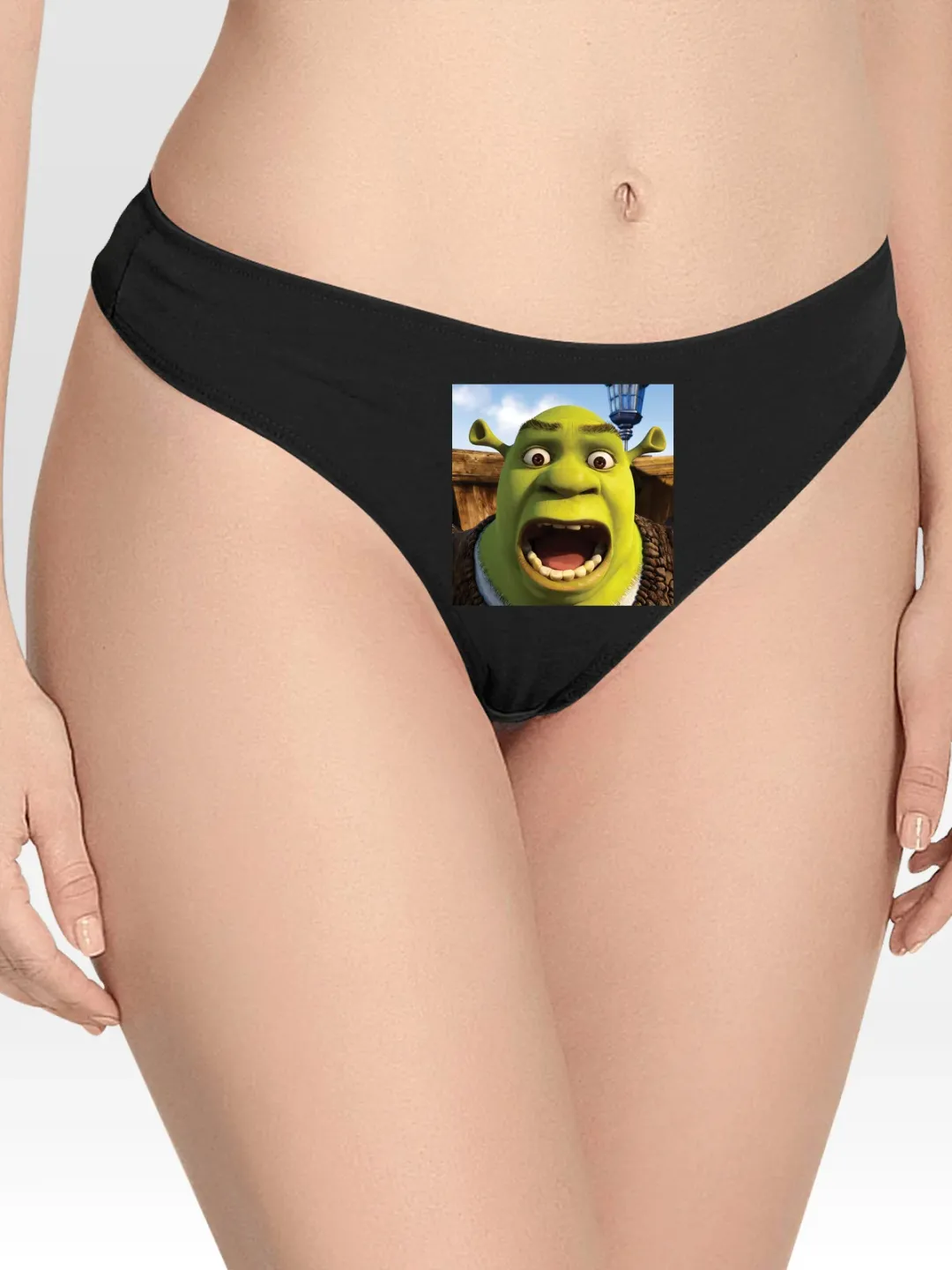 With Shrek Lingerie Thong