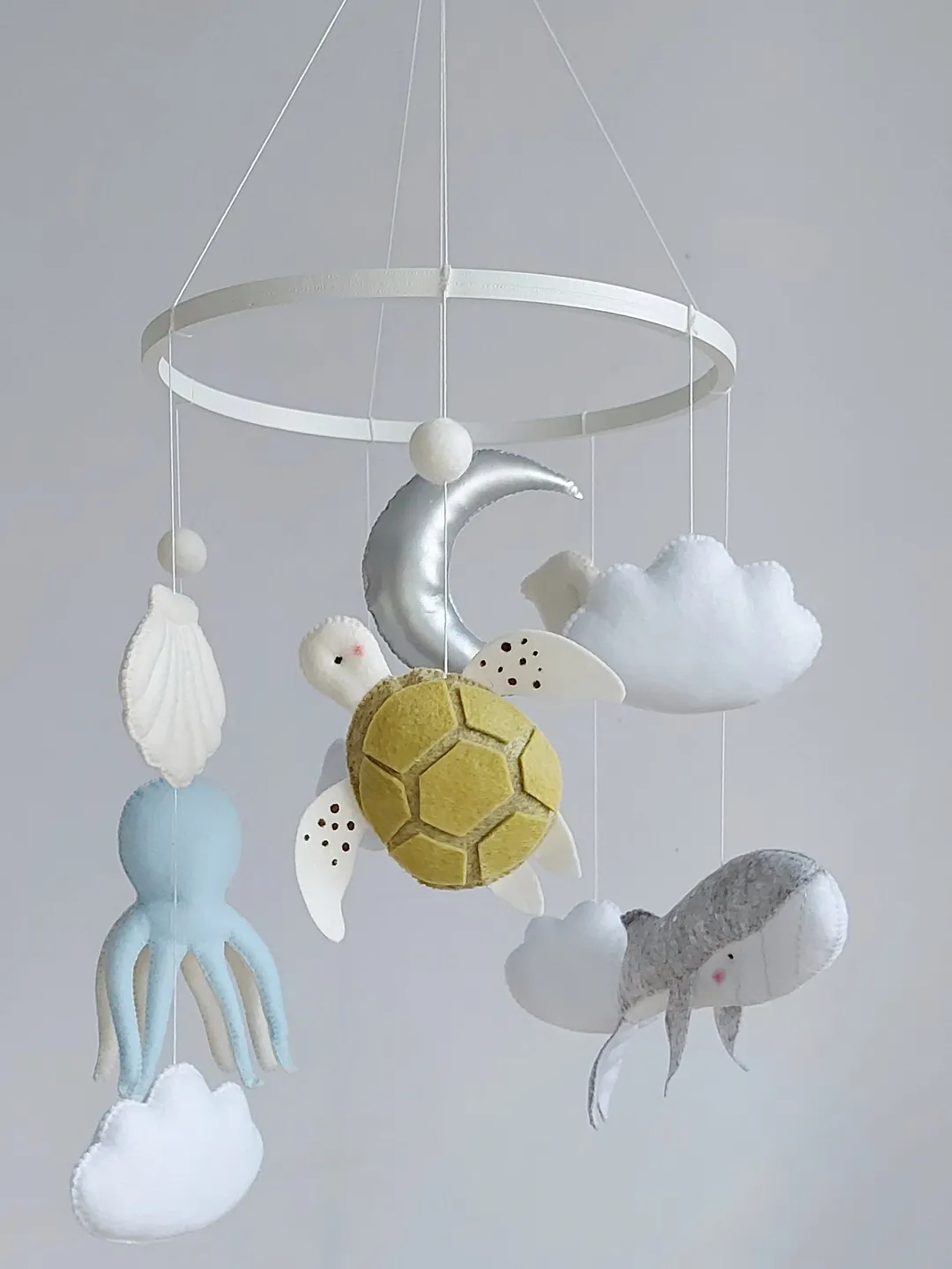 Ocean gray whale Mobile nursery for new baby and pregnancy gift Perfect for baby shower