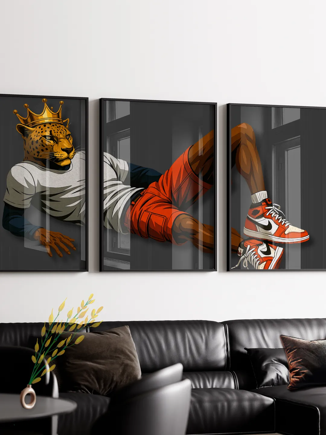 KAWS Graffiti Poster Set of 3: Hypebeast Sneaker Art (Digital