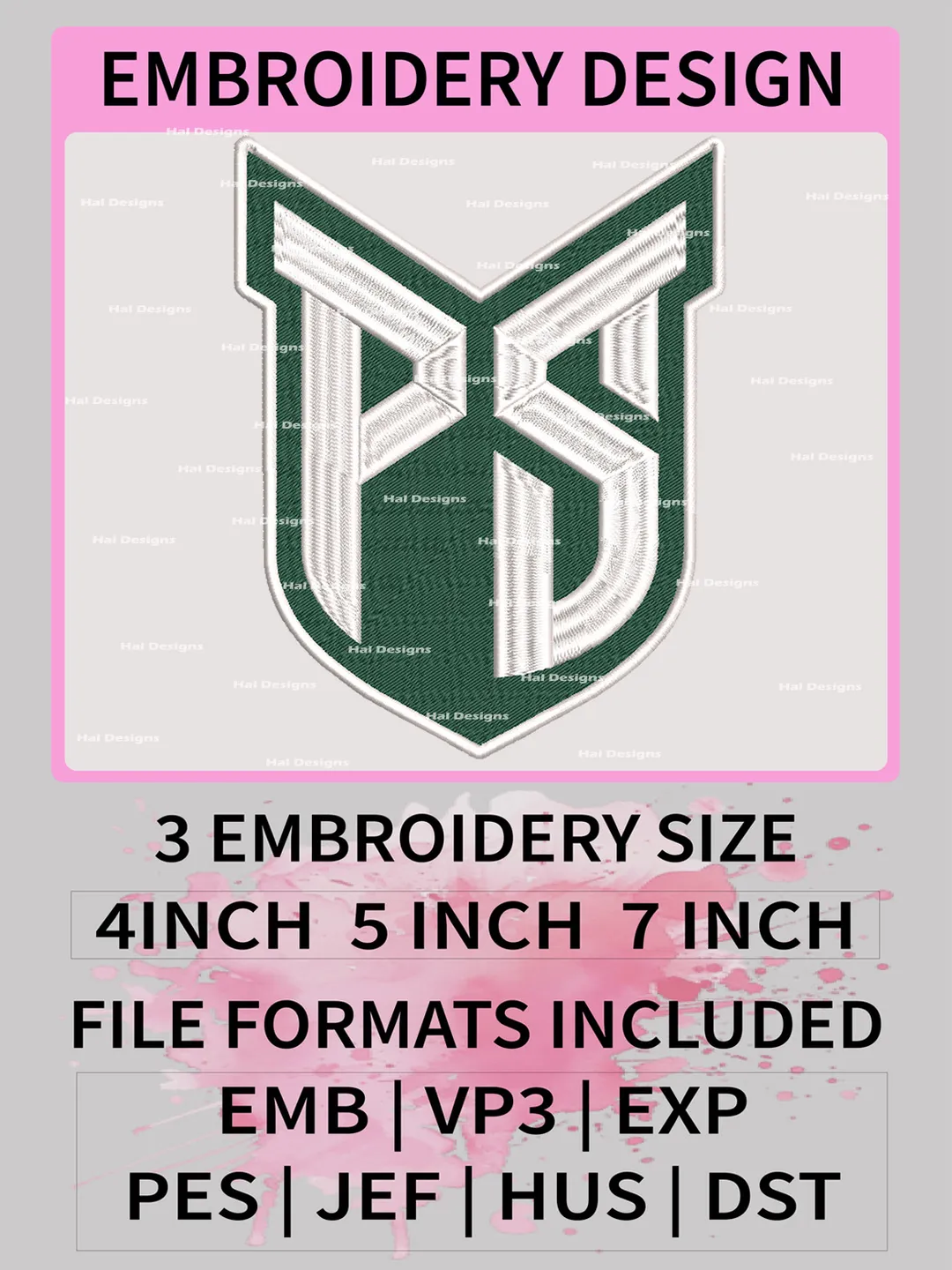 NCAA Portland State Vikings Embroidery File, 3 Sizes, 6 Formats, NCAA Machine Embroidery Design, NCAA Logo, NCAA Teams