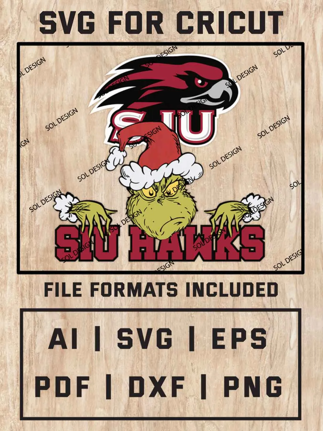 Grinch Saint Joseph's Hawks SVG, NCAA SVG Design, NCAA SJU Hawks SVG, NCAA Hawks Cricut, Christmas Svg, Grinch svg, Digital Download