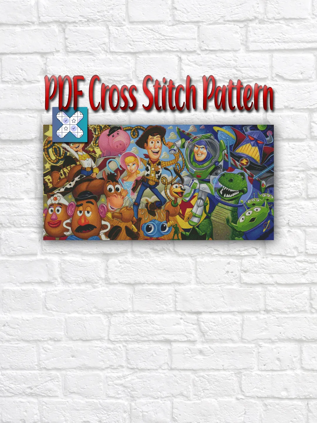 Toy Story Cross Stitch Pattern / Disney Cross Stitch Pattern / Disney Instant Counted Printable PDF Chart