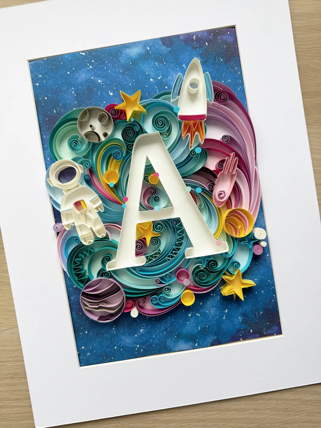 Patterns for Quilling | Initials A - Z | Space design
