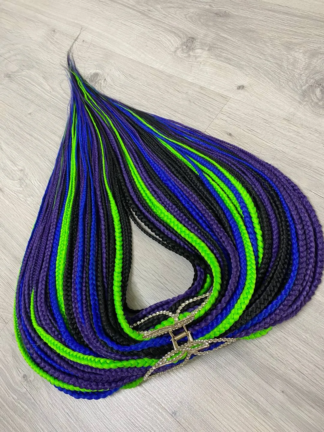 Colourful Synthetic DE braids. Neon Dreadlock extensions full set.