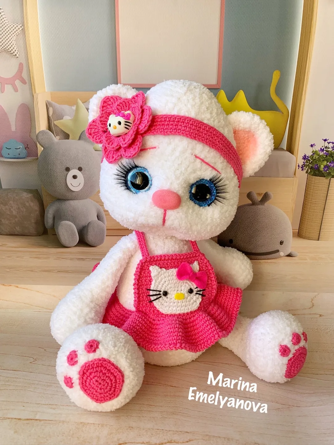 Digital Download - PDF. Crochet Pattern Baby Bear. DIY amigurumi toy tutorial.