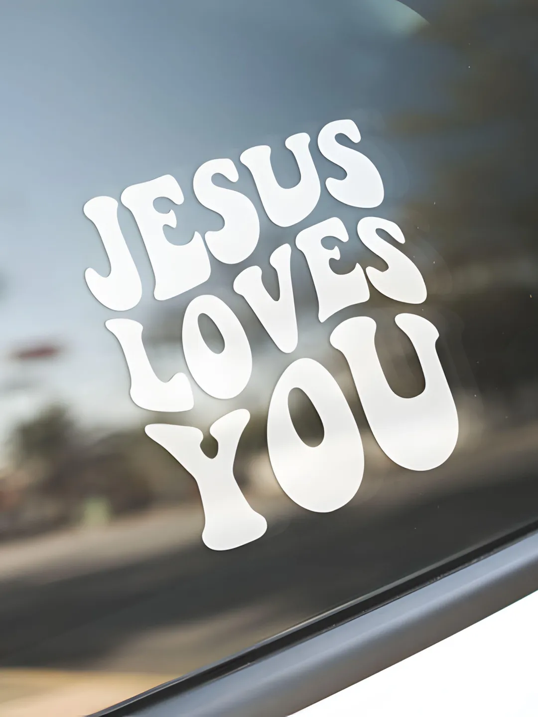 Jesus Loves You Car Decal | Christian Vinyl Sticker | Bible Verse Decal ...